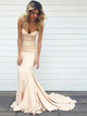 Trumpet/Mermaid Sweetheart Sweep/Brush Train Satin Prom Formal Evening Dress