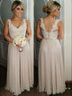 A-Line/Princess Sweetheart Chiffon Floor Length Sleeveless Bridesmaid Dress