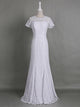 Sheath/Column Jewel Short Sleeves Lace Floor Length Mother of the Bride/Groom Dress with Lace