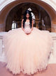 Ball Gown Sweetheart Sweep/Brush Train Sleeveless Tulle Wedding Dress with Beading