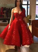 Ball Gown One-Shoulder Ankle Length Sequins Sleeveless Prom Dress with Ruched